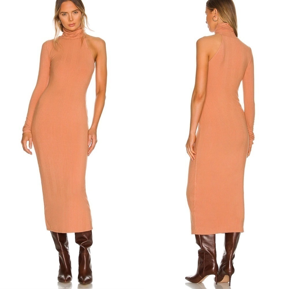 NWT Lovers and Friends Trisha Midi Dress‎ in Dark Nude Size Small